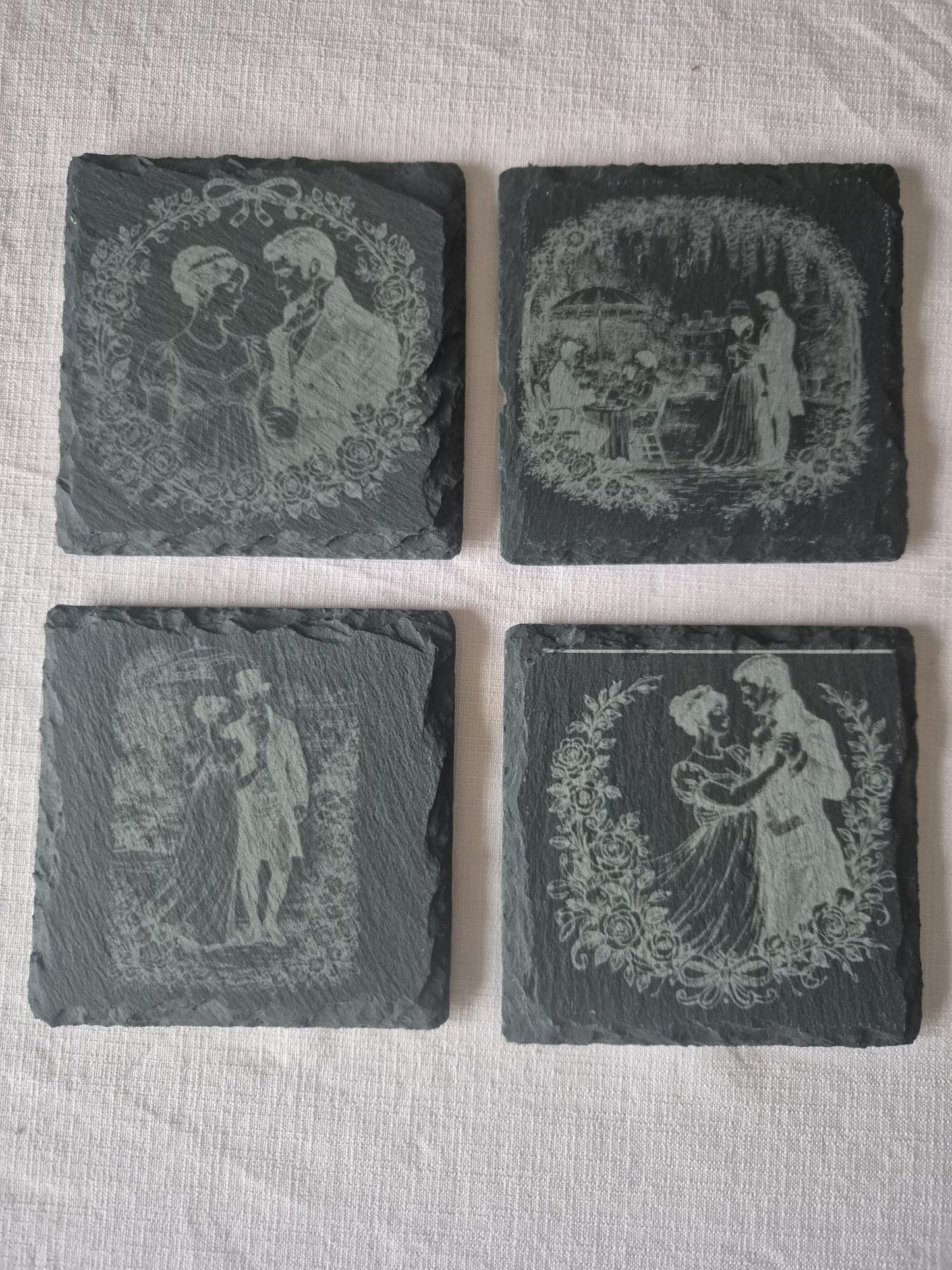 Sous-verres en ardoise – Style Régence