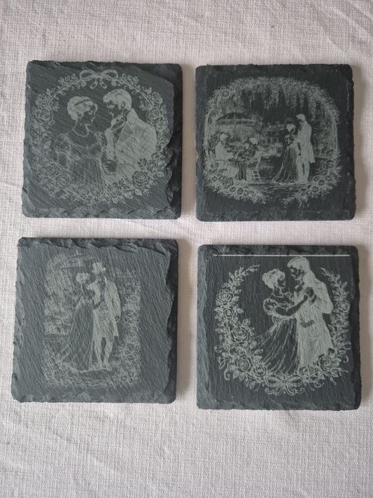 Sous-verres en ardoise – Style Régence